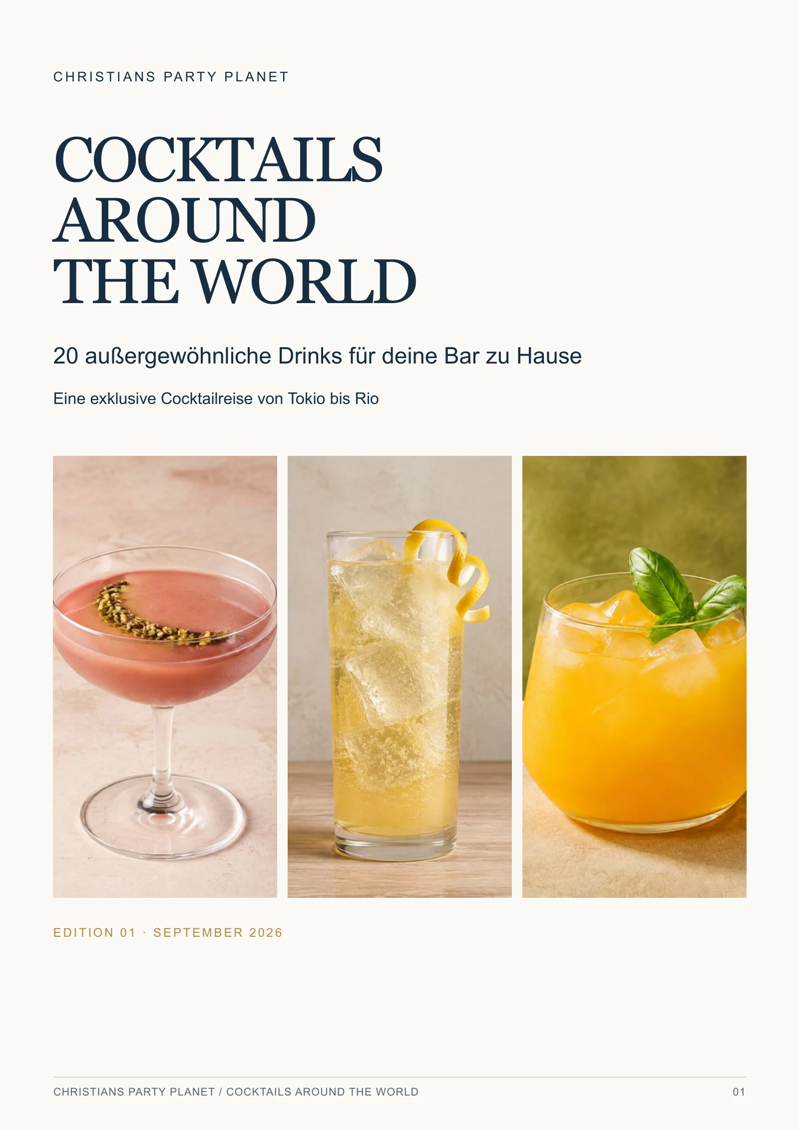 Cocktails Around the World: Cover – Originalseite 1
