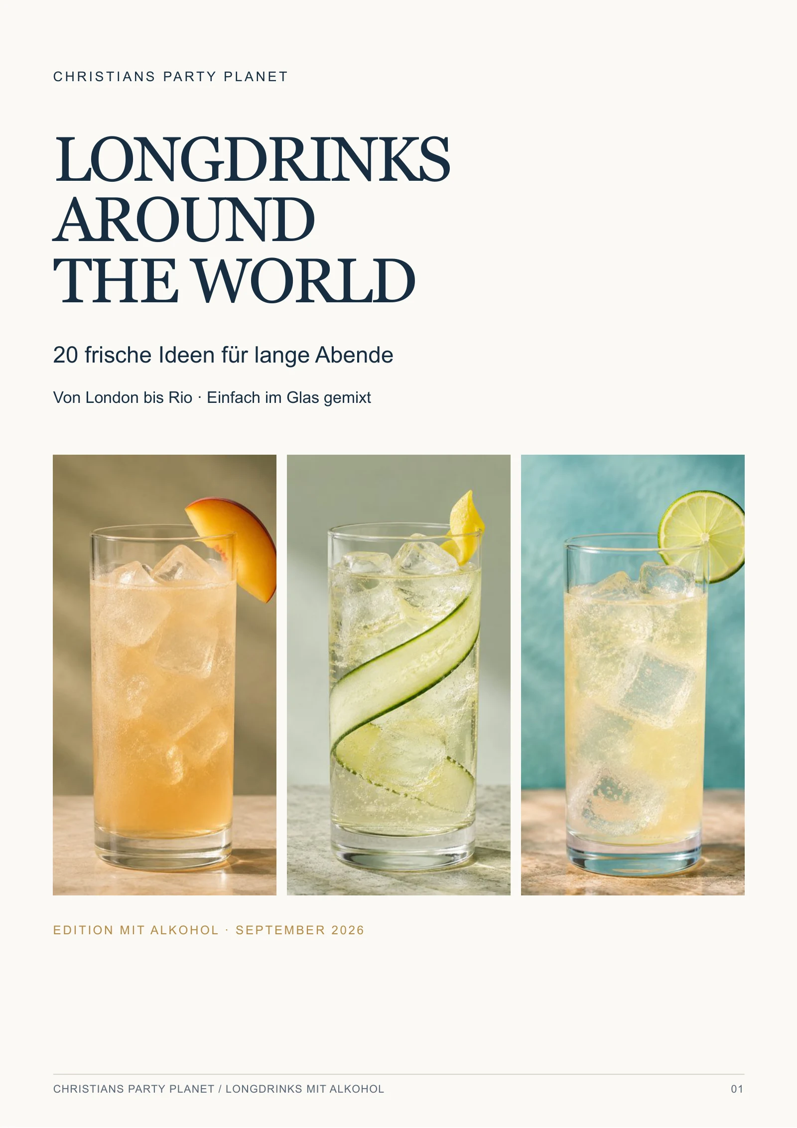 Longdrinks Around the World – mit Alkohol: Cover – Originalseite 1
