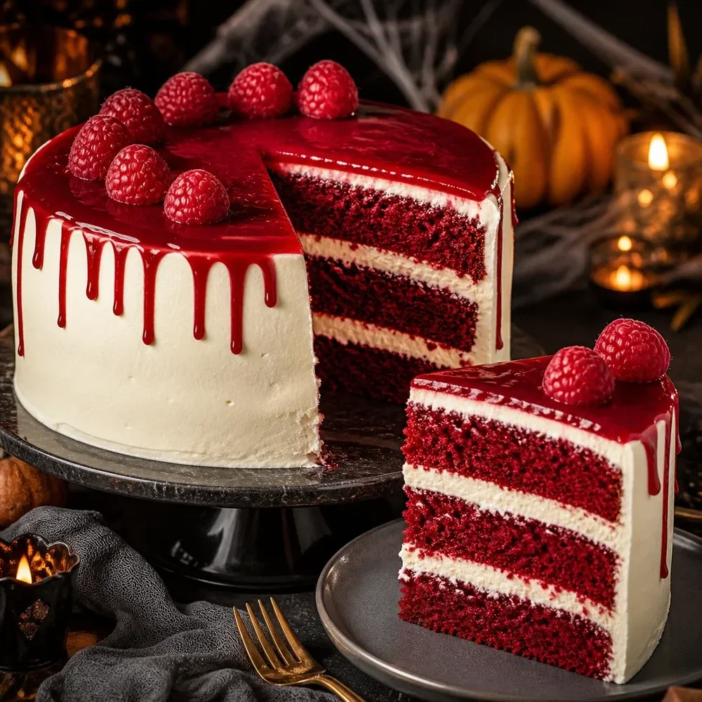 Halloween-Rezept: Blutrote Red-Velvet-Torte