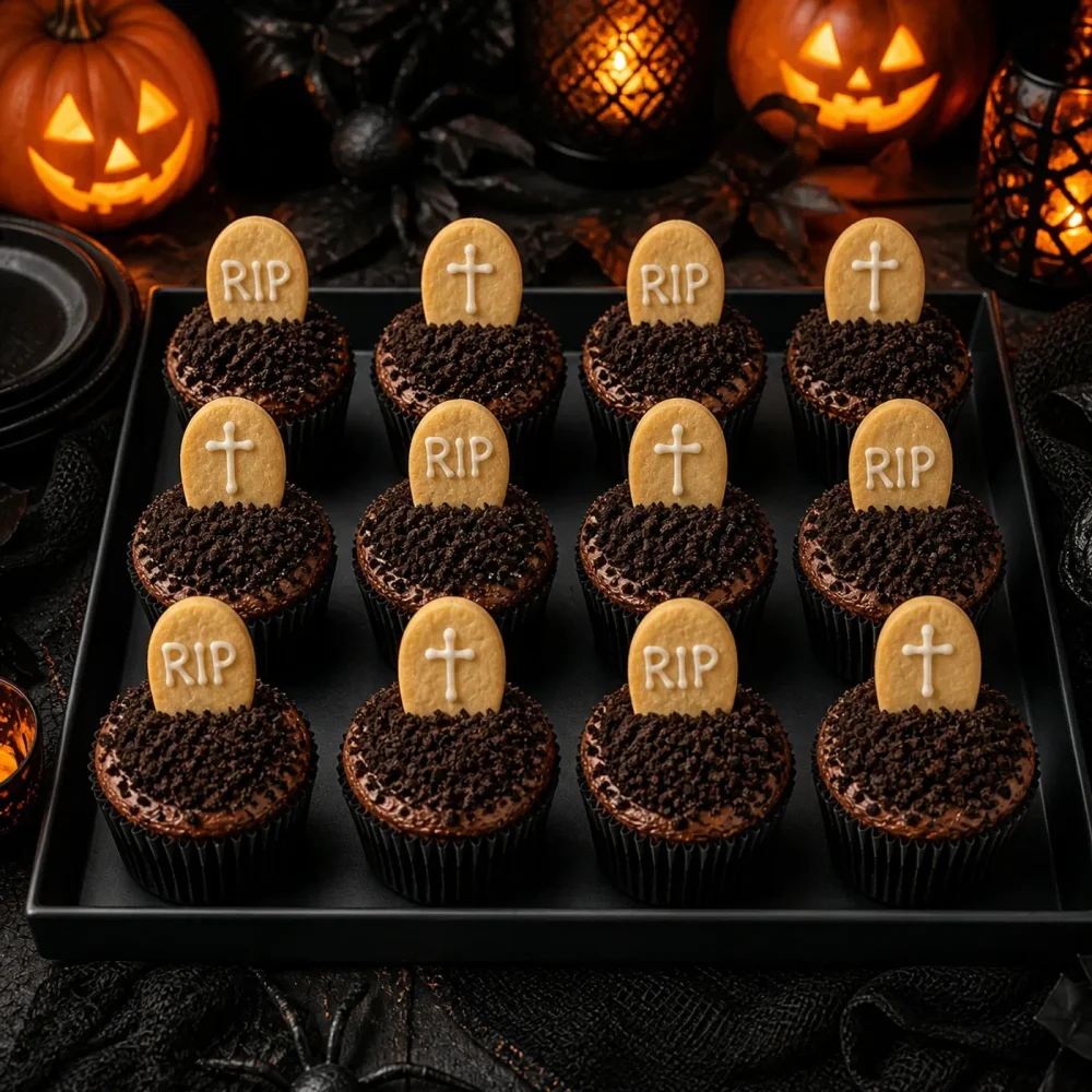 Serviervorschlag: Grabstein-Muffins