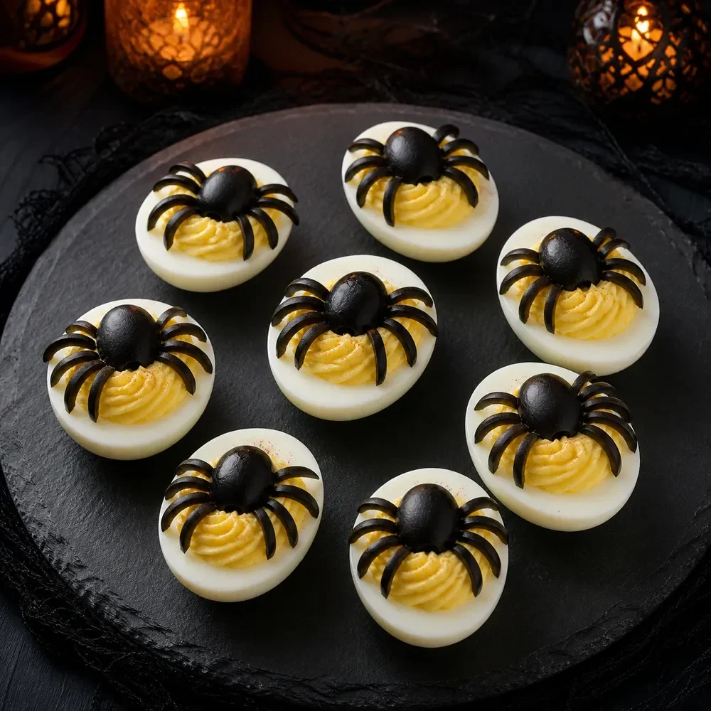 Halloween-Rezept: Spinnen-Eier